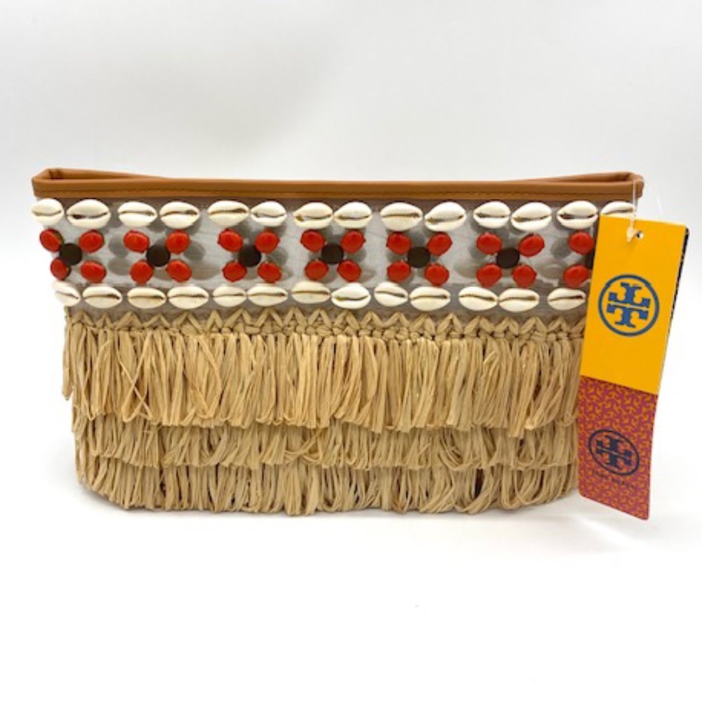 Tory Burch Molly Raffia Clutch Handbag~Very Rare~Very Special~Fabulous Detail~